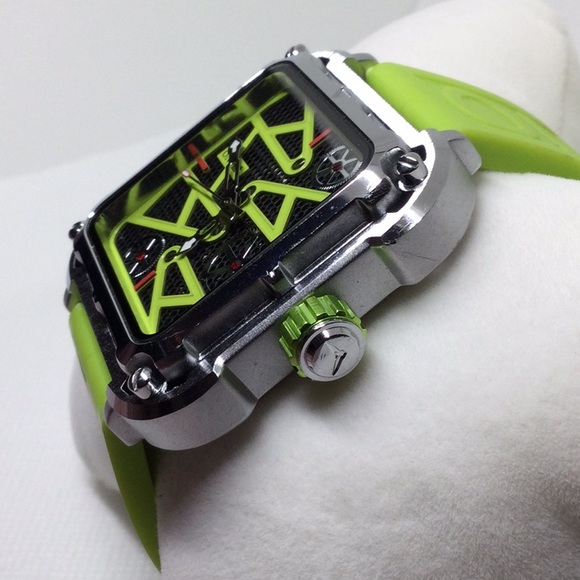 ONOLA Lime Green Skeleton Watch - New Condition - Picture 2 of 8